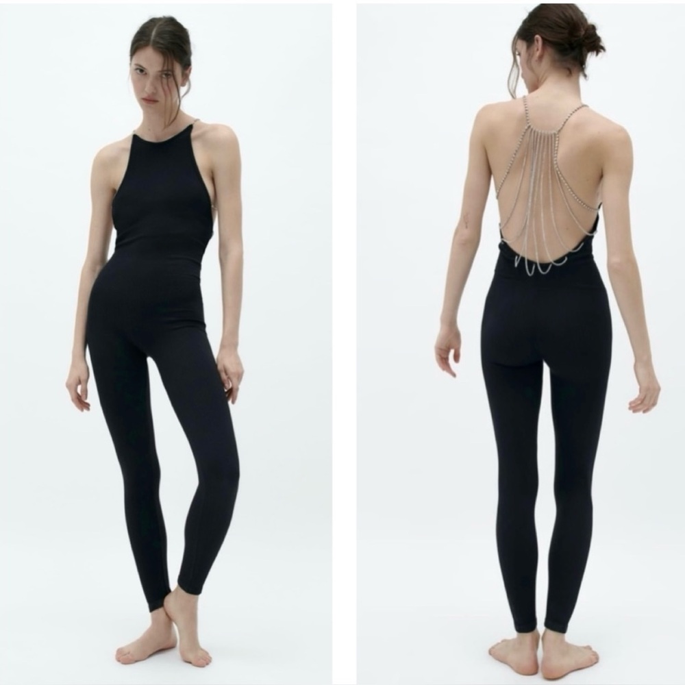 NWT‼️ ZARA SEAMLESS LONG JEWEL JUMPSUIT
